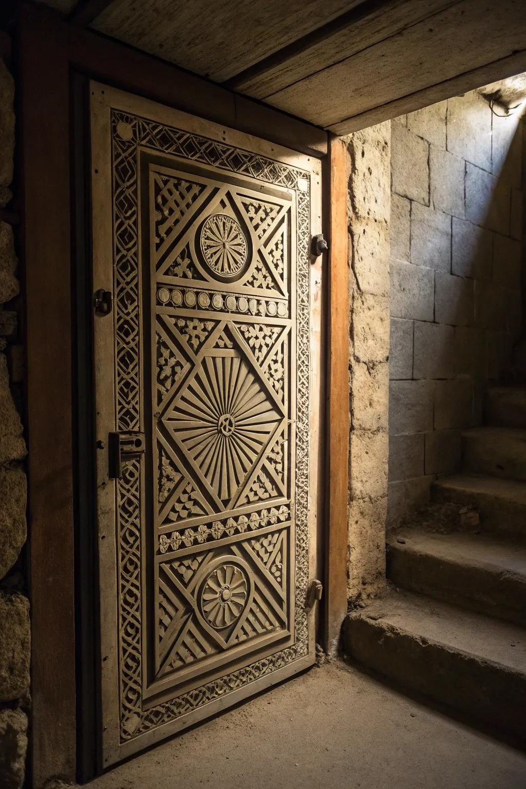 Geometric molds inject modern aesthetic into doors.