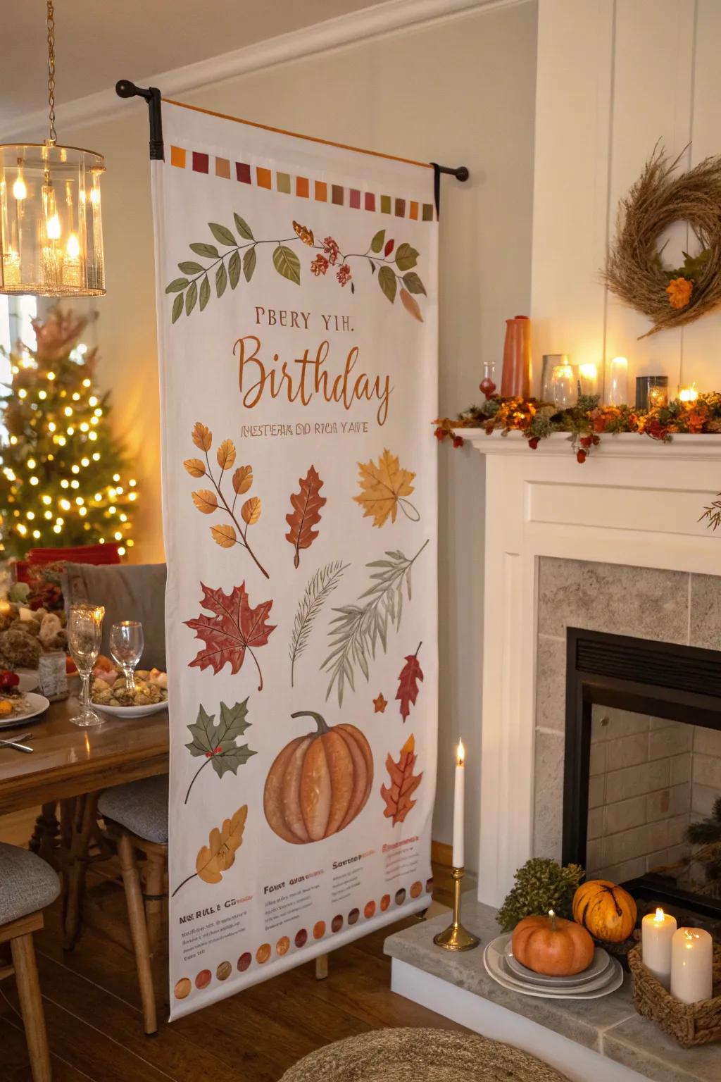 Seasonal thoughts enhance the ambiance of birthday celebrations.