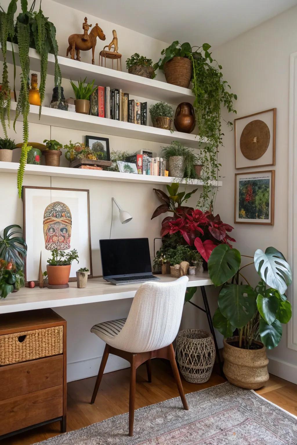 Decorative elements personalize and enhance your office.