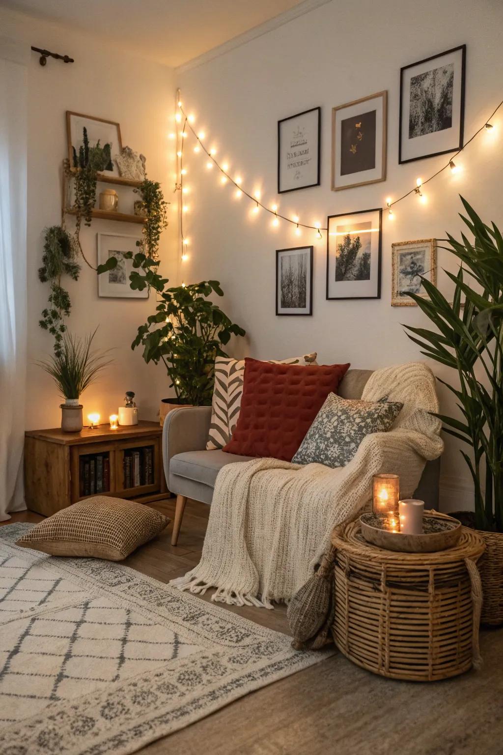 Subtle pieces render area welcoming.