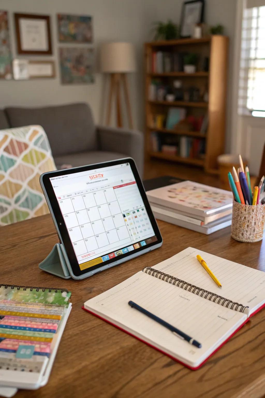 Digital planning tools streamline scheduling and improve the organization of homeschool.
