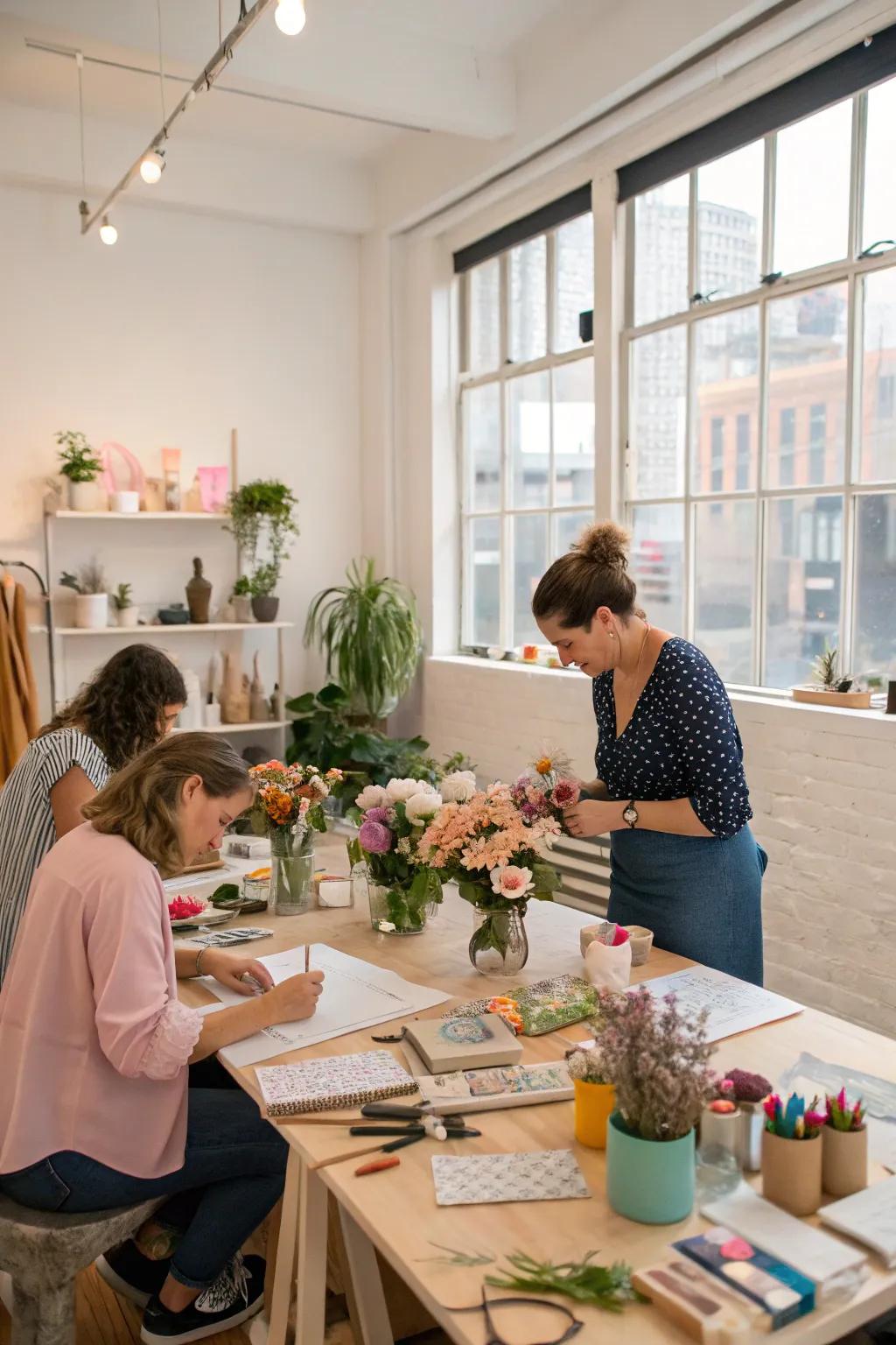 An engaging simple class for creative housewarming guests