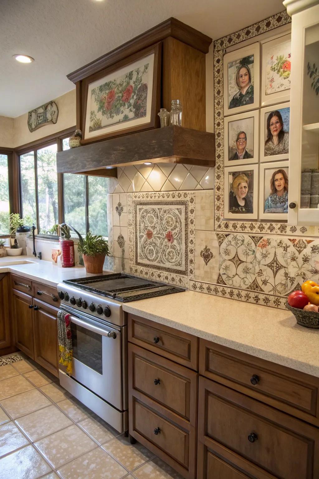 Personalized tiles append a unique, personal nuance.