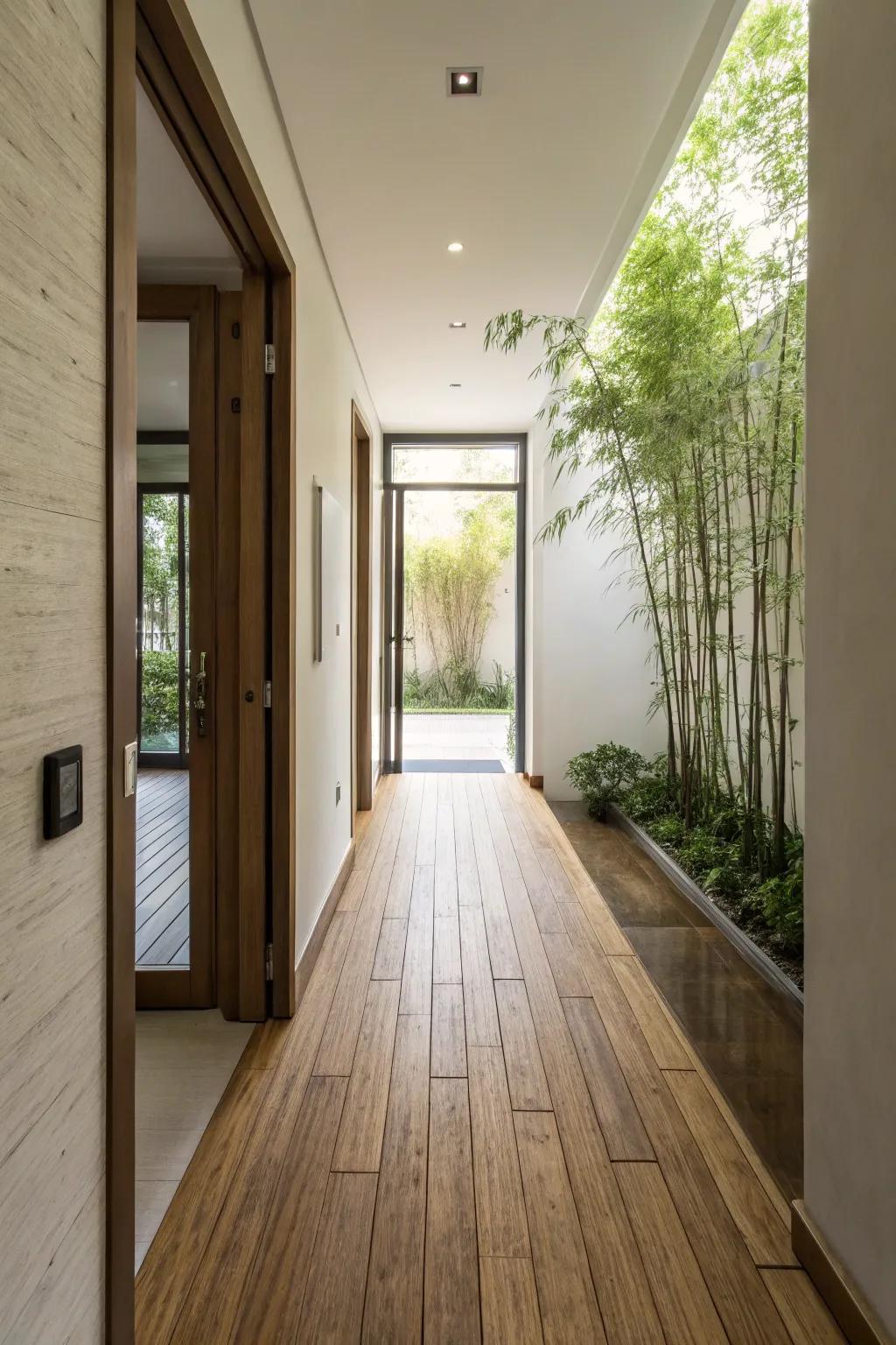 Cane offers a sustainable and modern option for hallways.