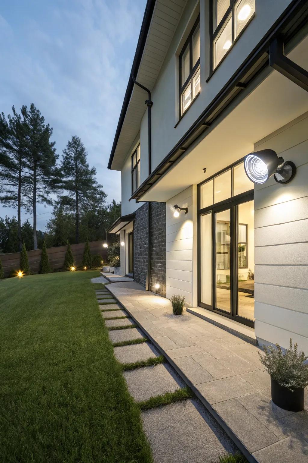 Enjoy peace of mind by placing security lights in key areas.