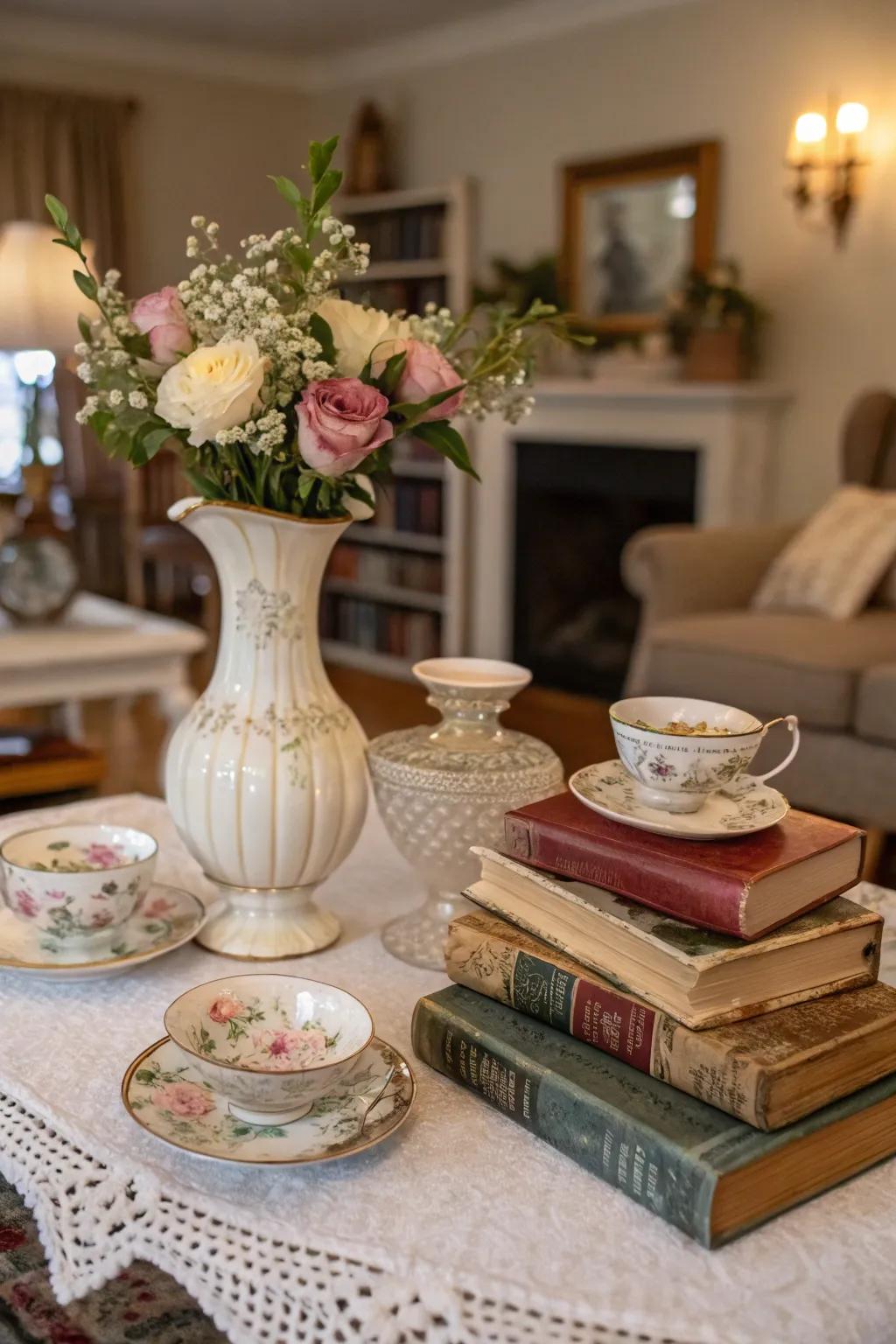 Vintage finds are the perfect way to bring a unique charm and history to your displays.