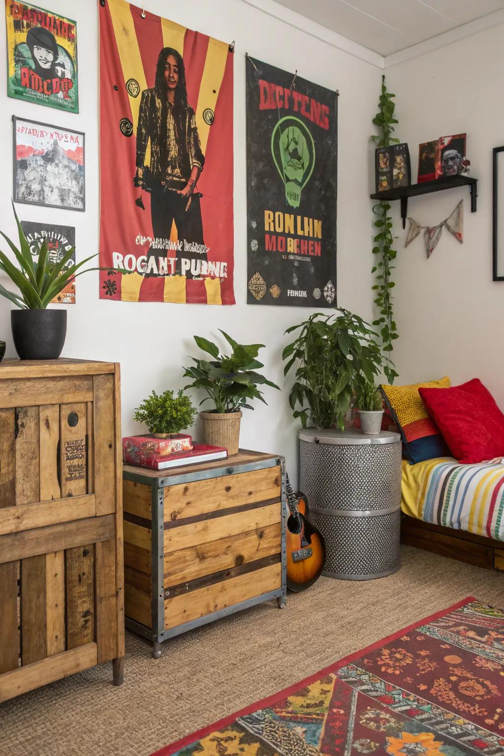 Support the environment through eco-conscious punk decor choices.