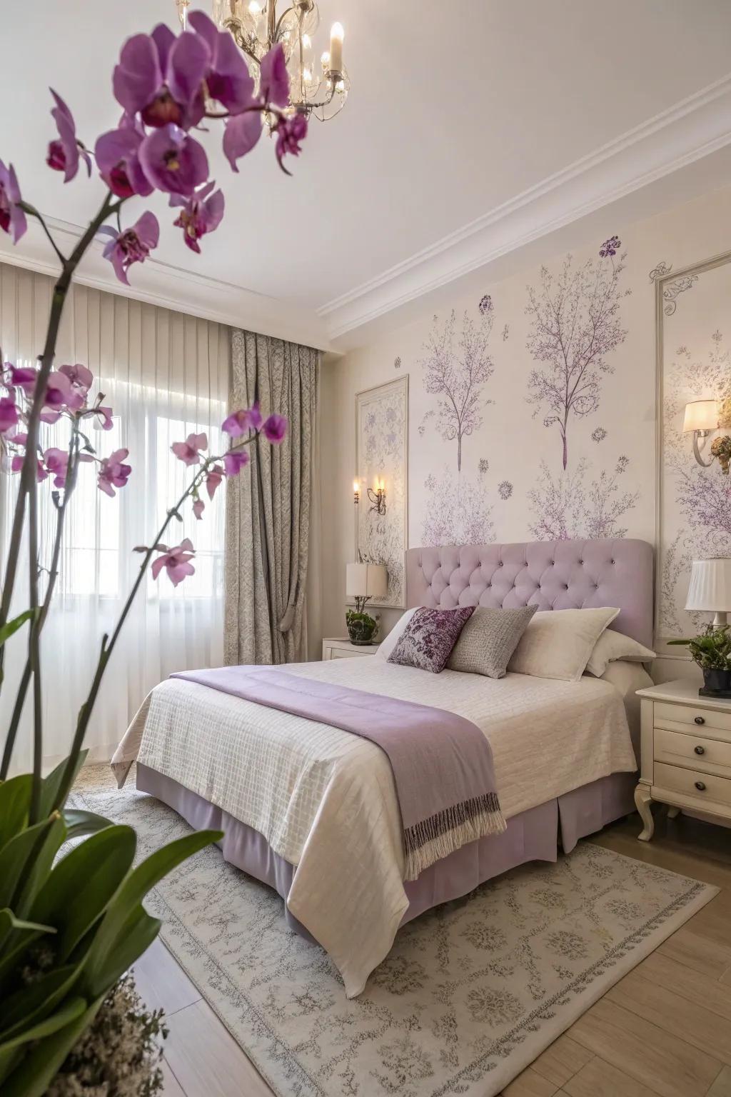 Purple botanicals contribute a natural touch and refreshing color.