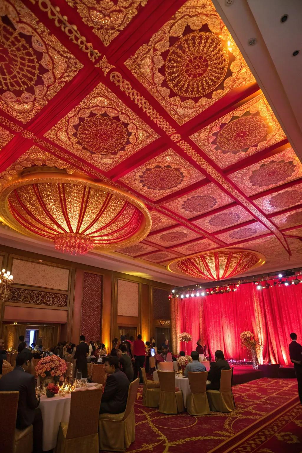 Overhead fixtures give a surprising and captivating aspect.