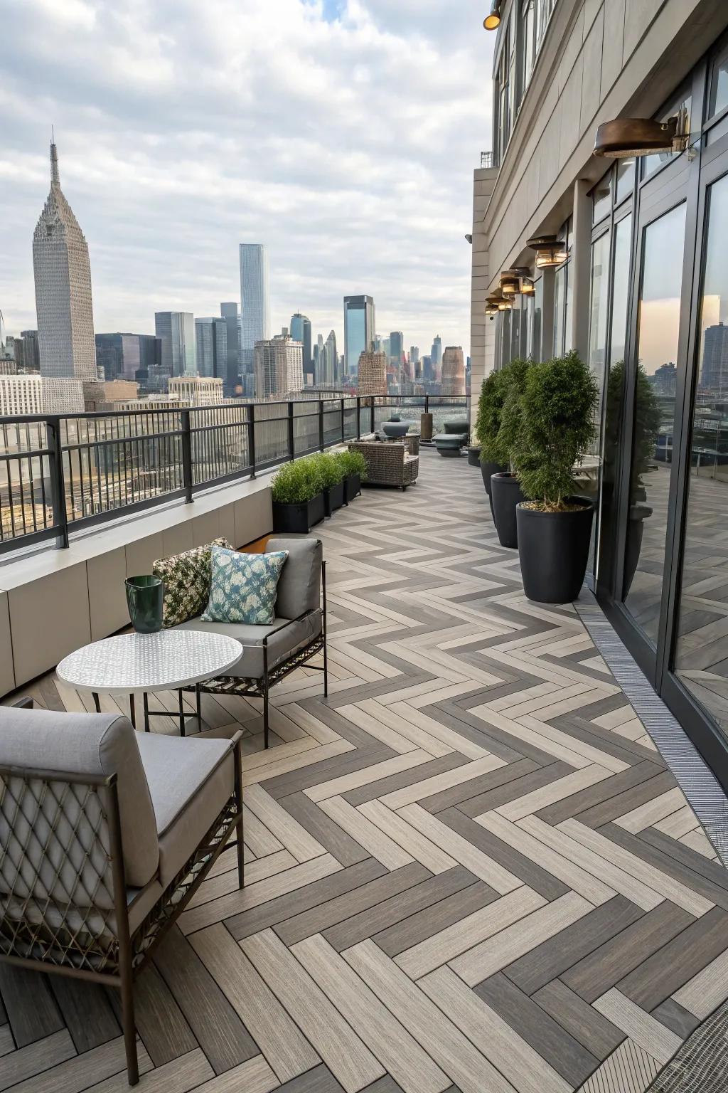 Lift your rooftop deck with special and stylish flooring designs.
