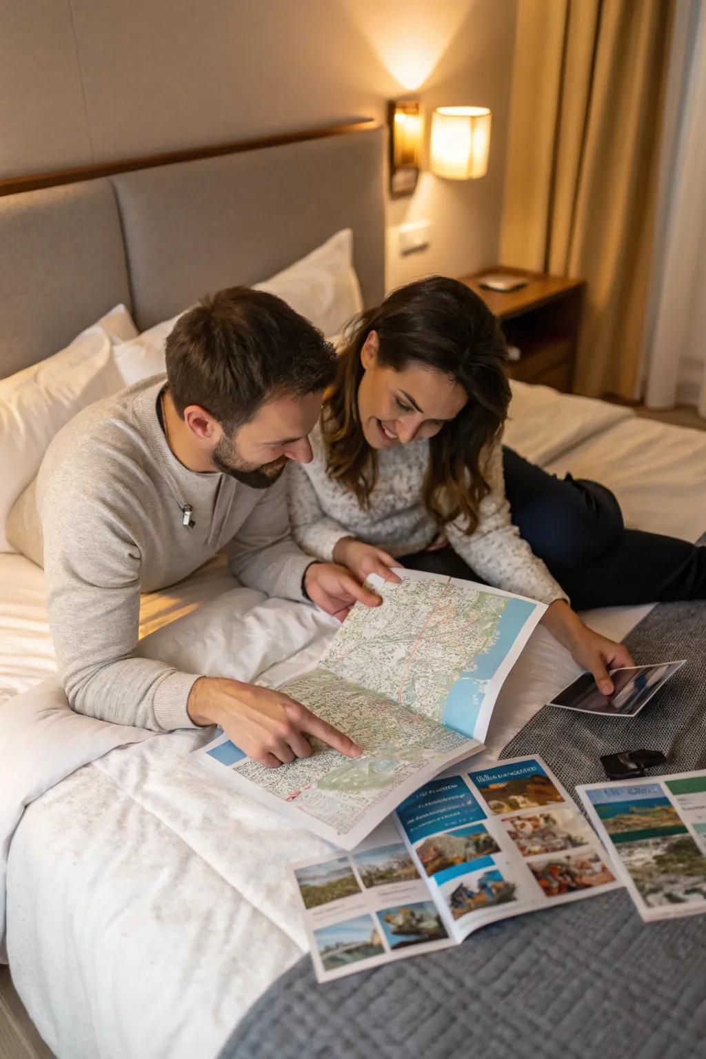 Planning a getaway adds connection.