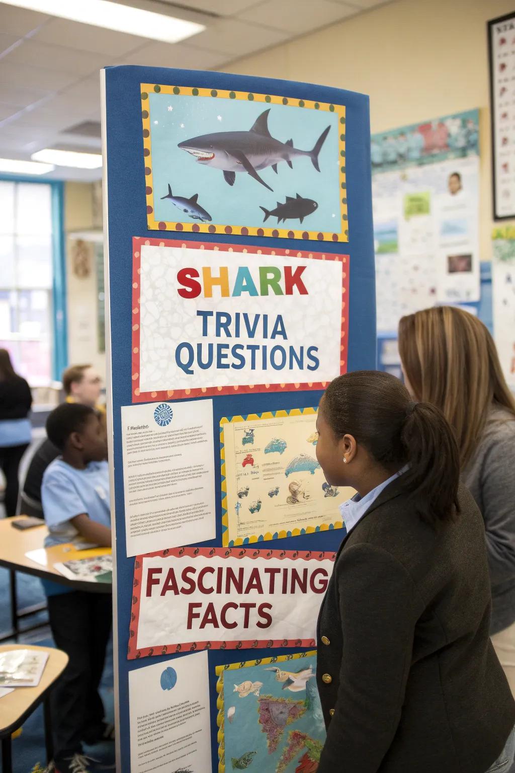 Challenge yourself through shark trivia and gain new knowledge.