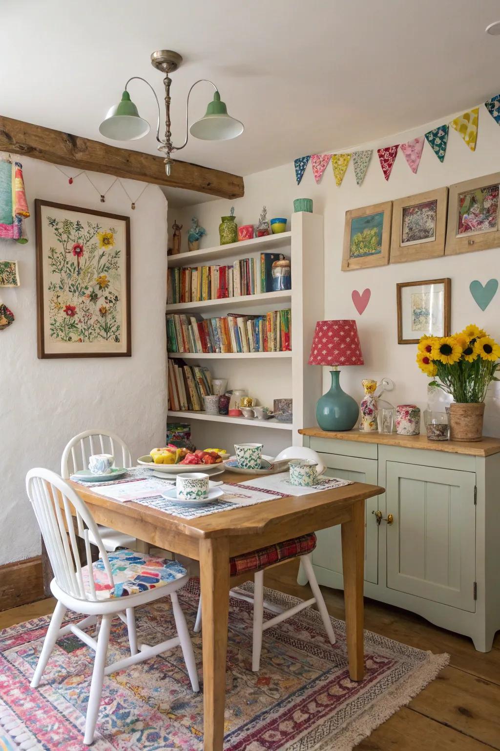 Whimsical touches introduce personality and fun.