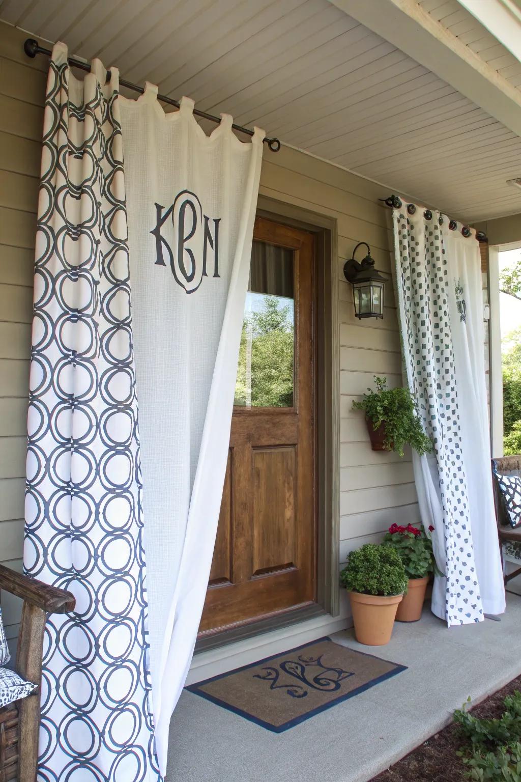 Customized fabrics add a personal touch to make your porch uniquely yours.