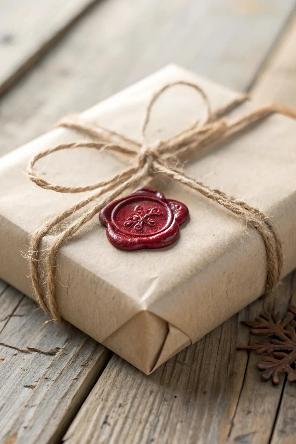 Raise your present covering with a touch of classic beauty: Wax Secured String.