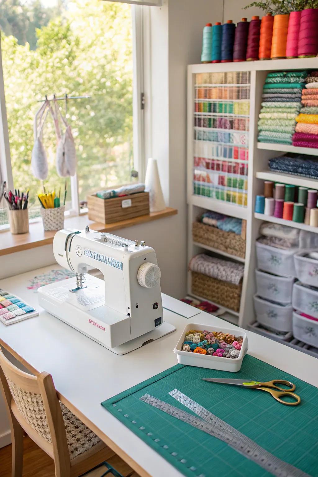 Make your sewing projects a reality in a dedicated studio.