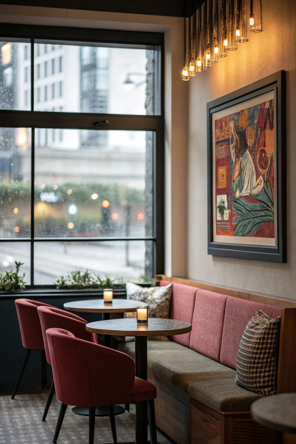 Art makes your window nook a focal point.