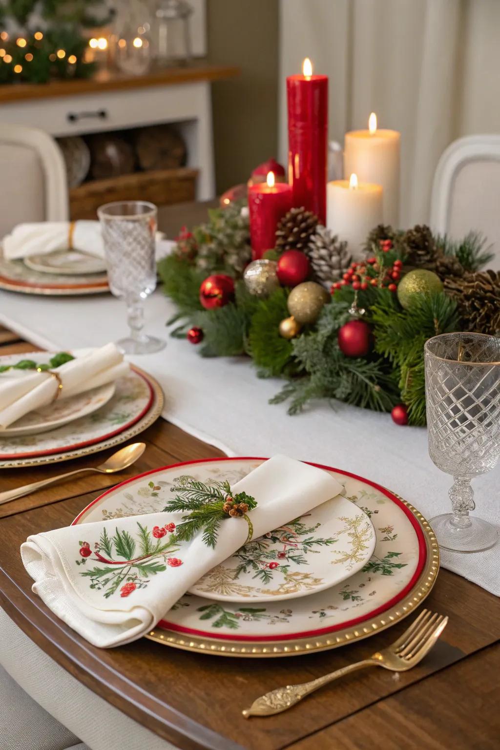 An elegant table arrangement ready for a festive feast.