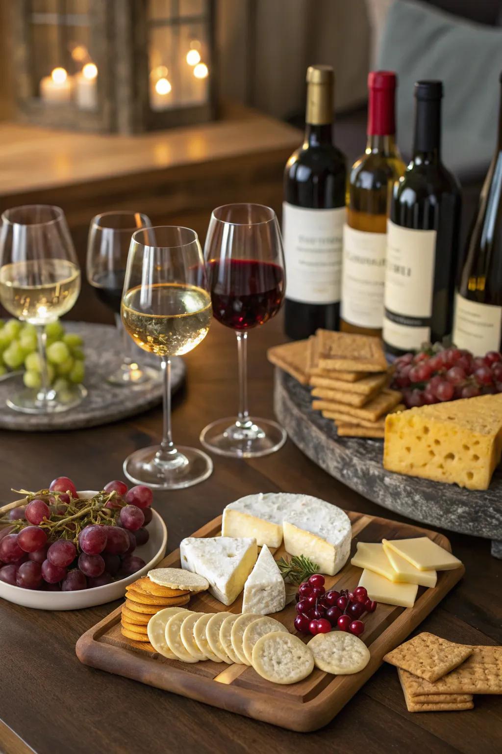 Treat yourself to an elegant wine sampling event with companions.