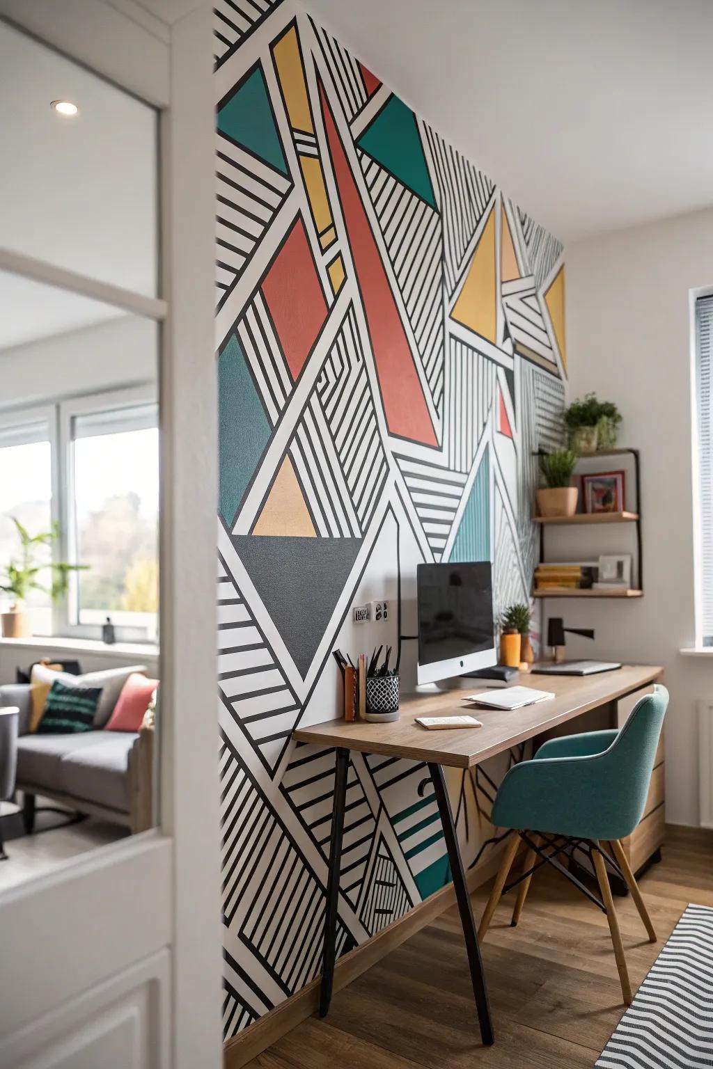 Geometric patterns give any room a modern and structured appearance.