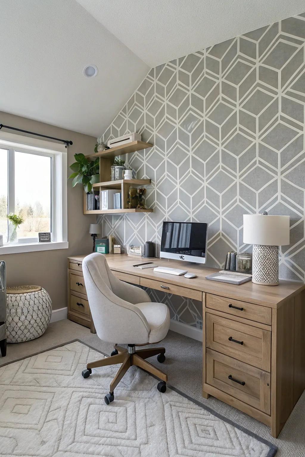 Amplify your space with murals that incorporate texture and pattern.