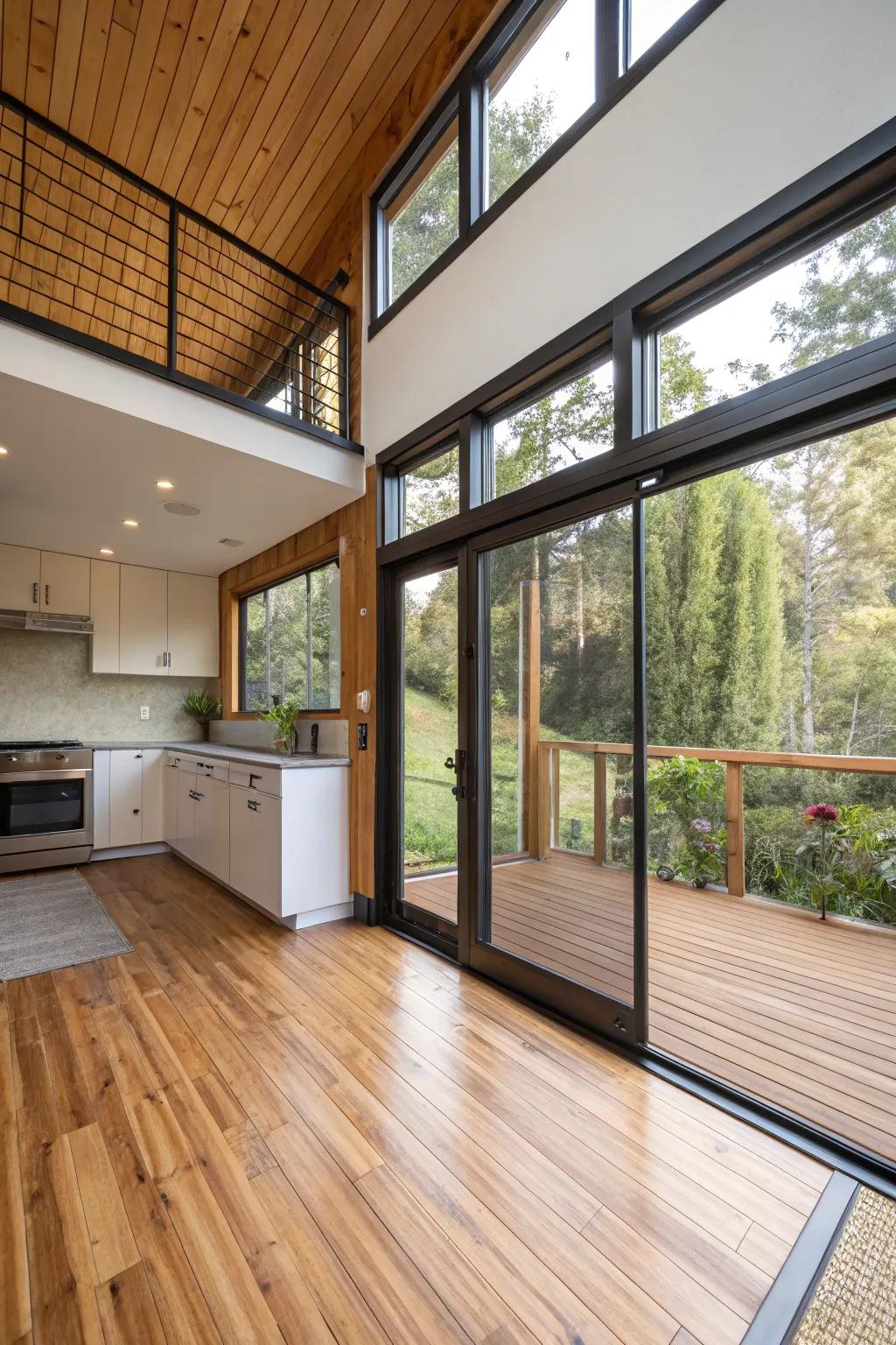 Eco-conscious materials bring character and environmentally friendly charm to your ADU.