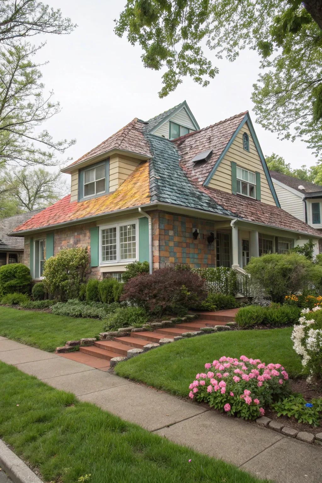 Composite shingles imbue color and versatility to your roof.