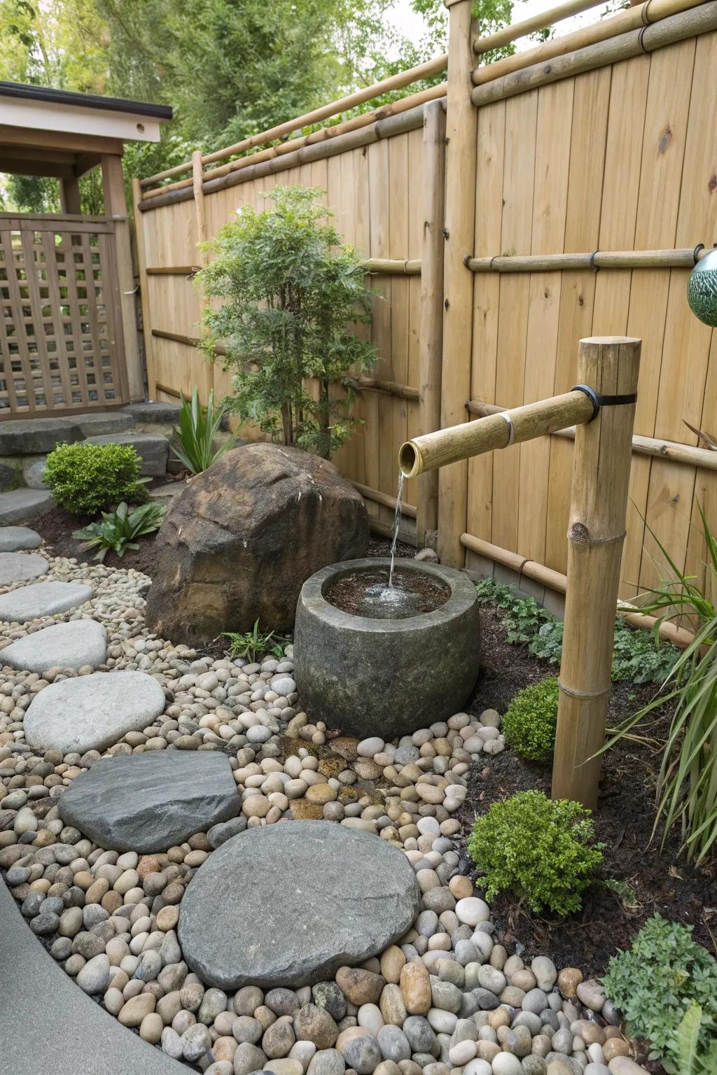 A serene Japanese stone garden is perfect for peaceful reflection.