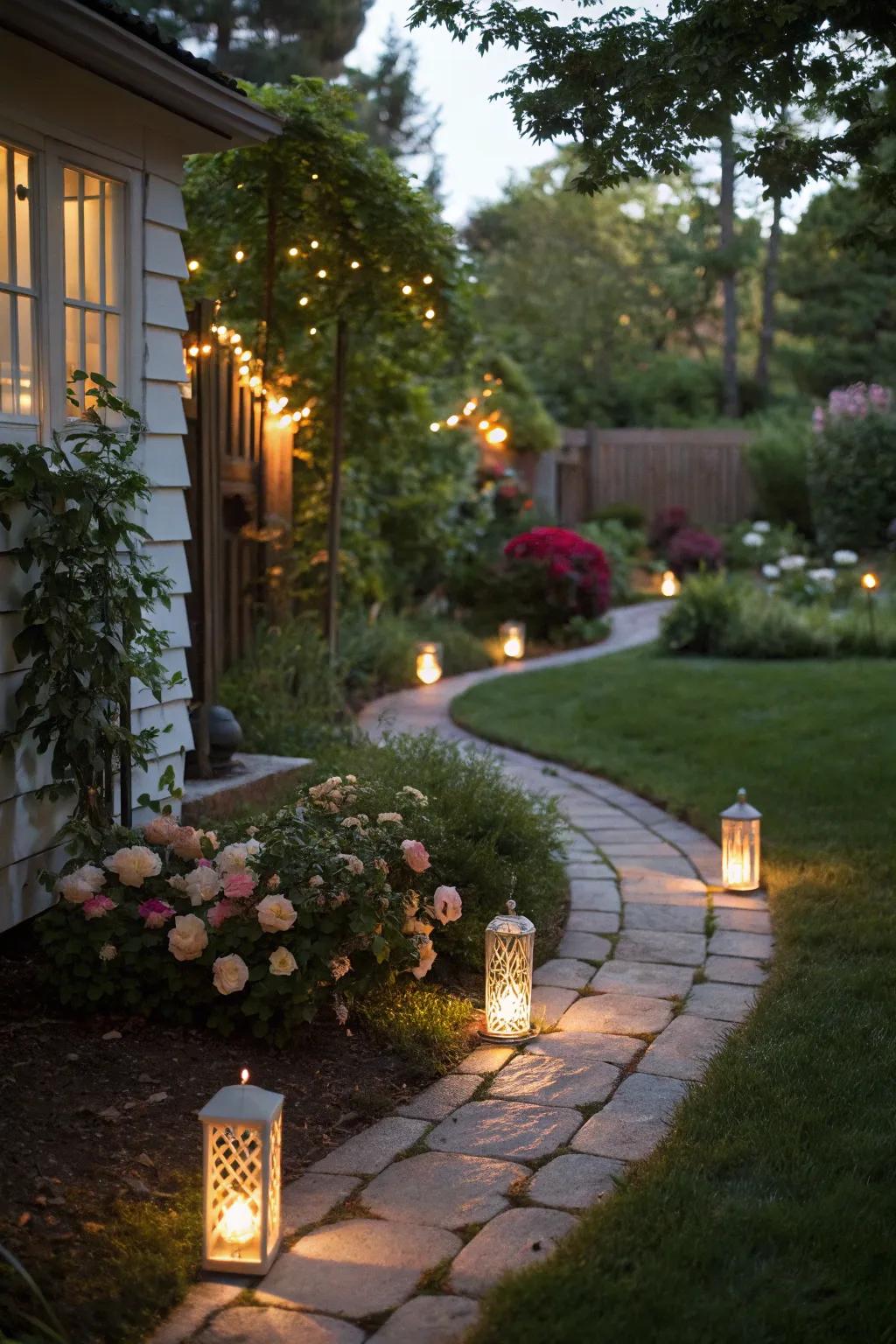 Path illumination gives both safety and style to your backyard.