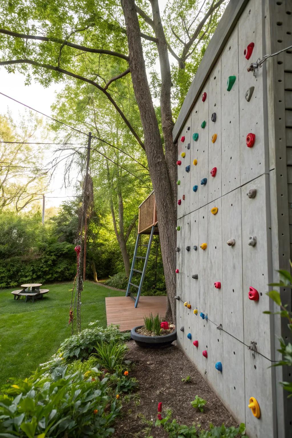 A climbing wall that encourages fun and discovery