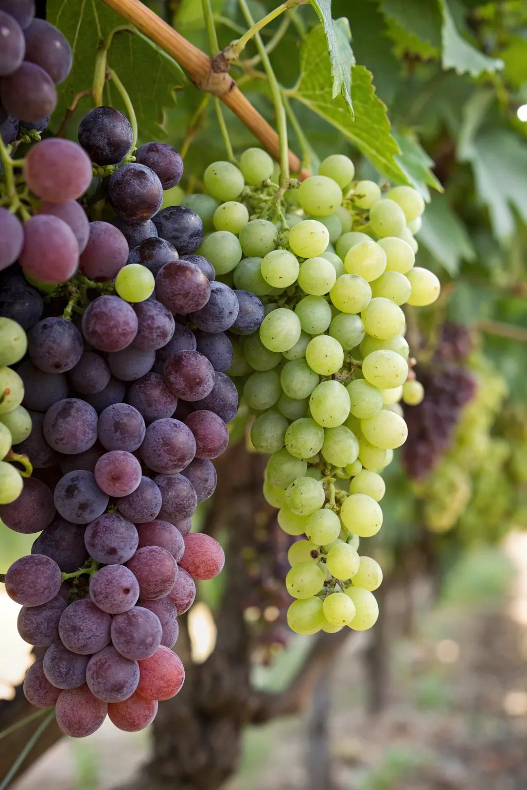 A collection of grapes for creating distinctive wines.