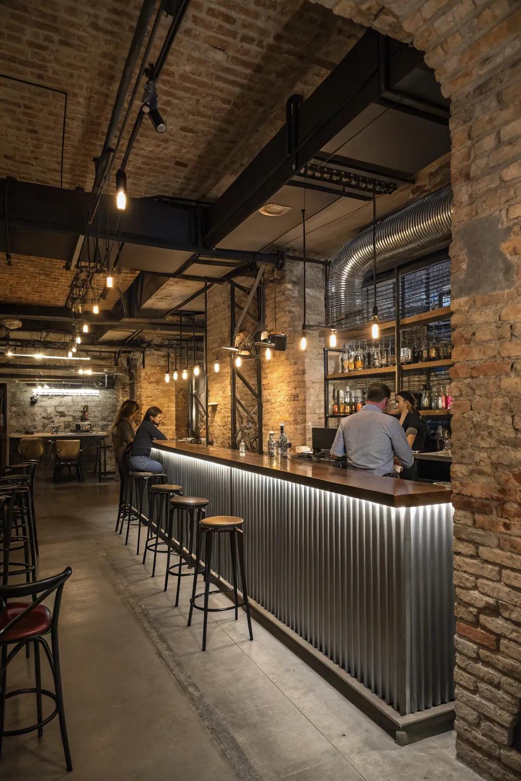 Get a city edge with a loft-style bar table.