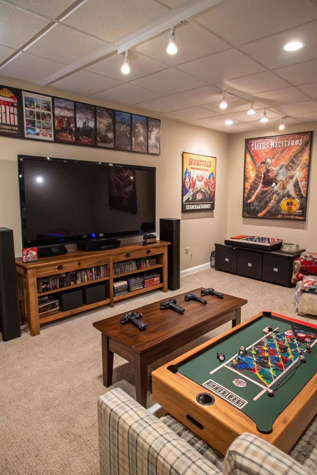 A stylish entertainment hub designed for family and companions.