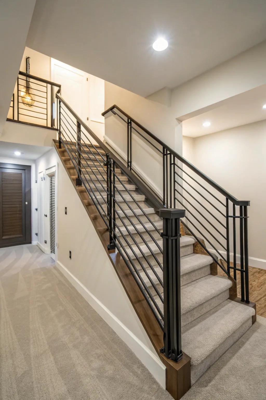 Spacious guards uphold clear sightlines and accentuate trendy appeal.
