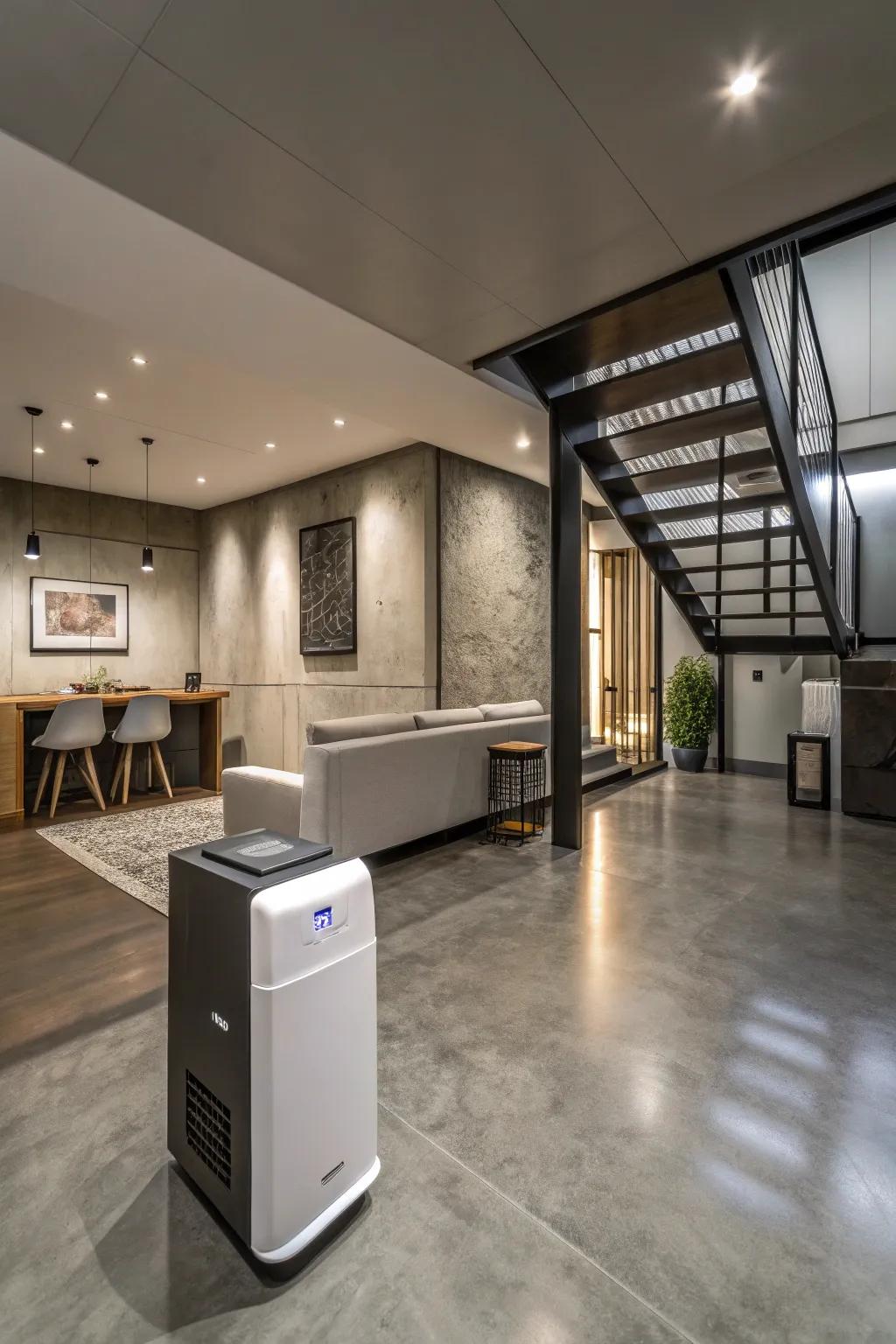 A dampness controller makes a big difference in keeping your basement comfortable by controlling humidity.