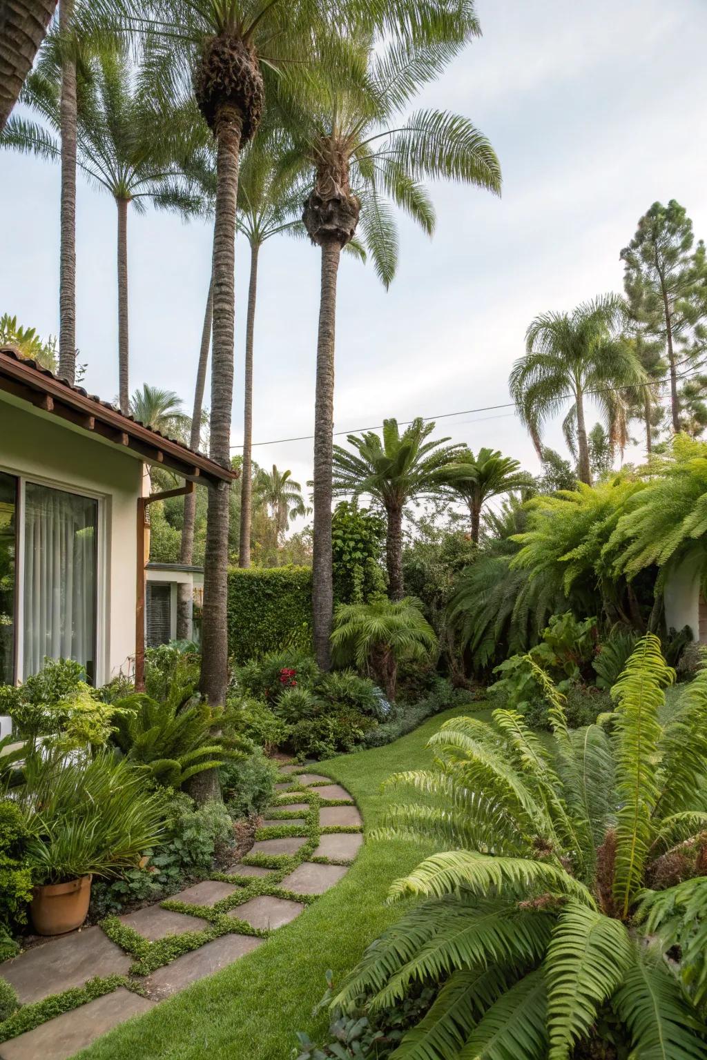 With exotic flora and leafy plants, your backyard transforms into a tropical sanctuary.