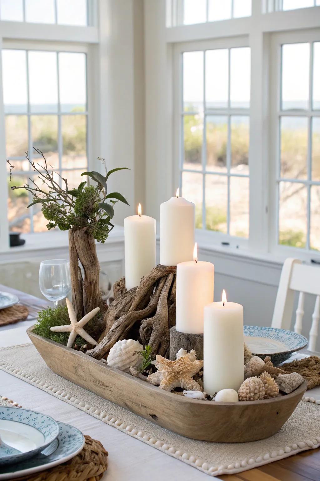 Invite the beach to your dining setting with a coastal adornment.