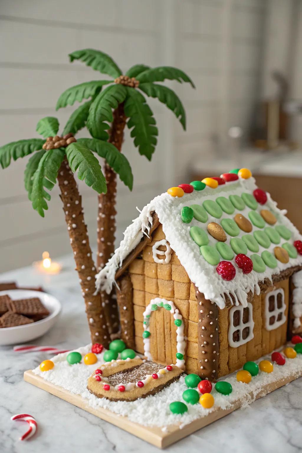 Incorporate tropic sensations through arbors fashioned from confection.