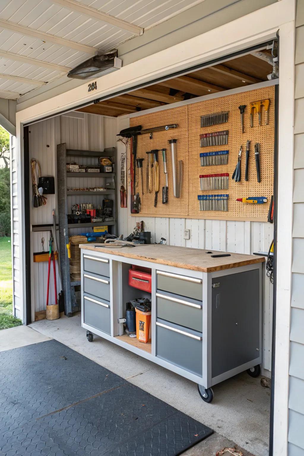 A multipurpose crafting area ideal for seaside projects.