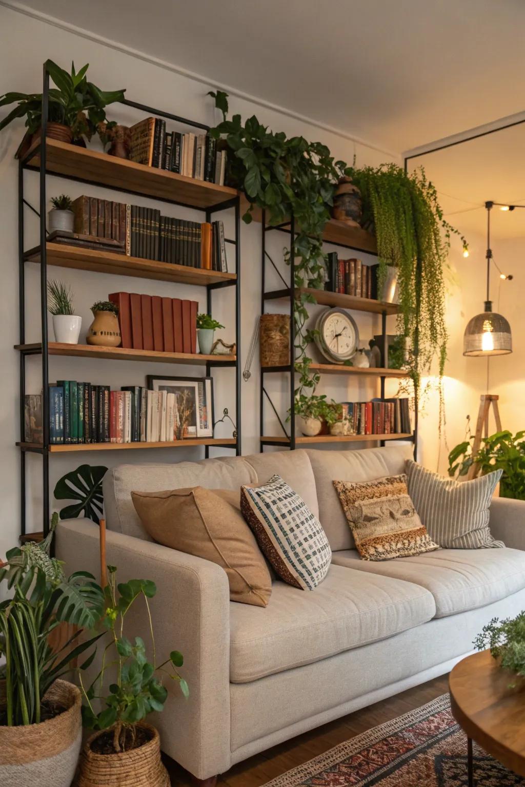 Shelving makes it possible for you to display personal things tastefully.