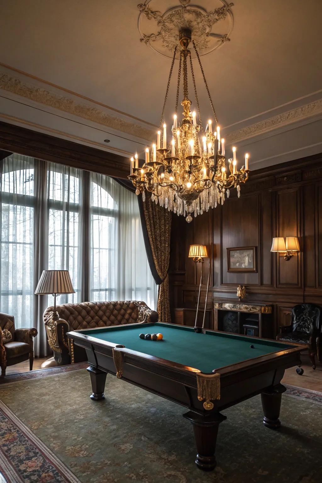 Prominent illumination brings sophistication to your billiard space.