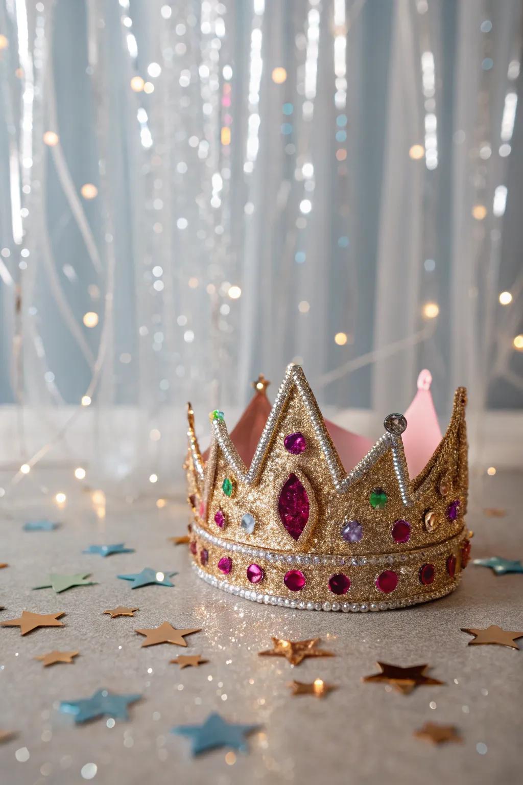A dazzling glitter and glamour birthday crown
