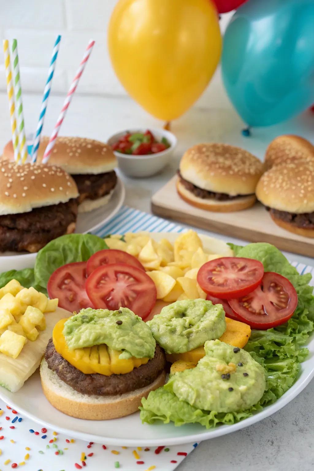 A wide array of toppings enable people to get imaginative with their burgers.