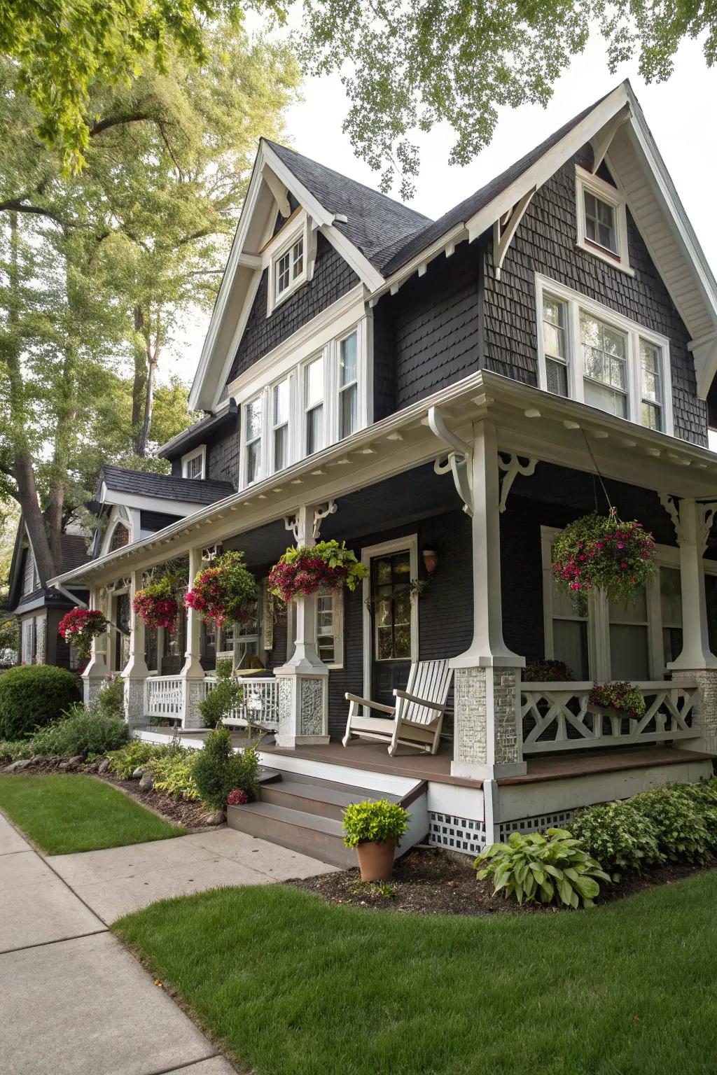 A pleasant artisan home featuring detailed woodwork and a welcoming veranda.
