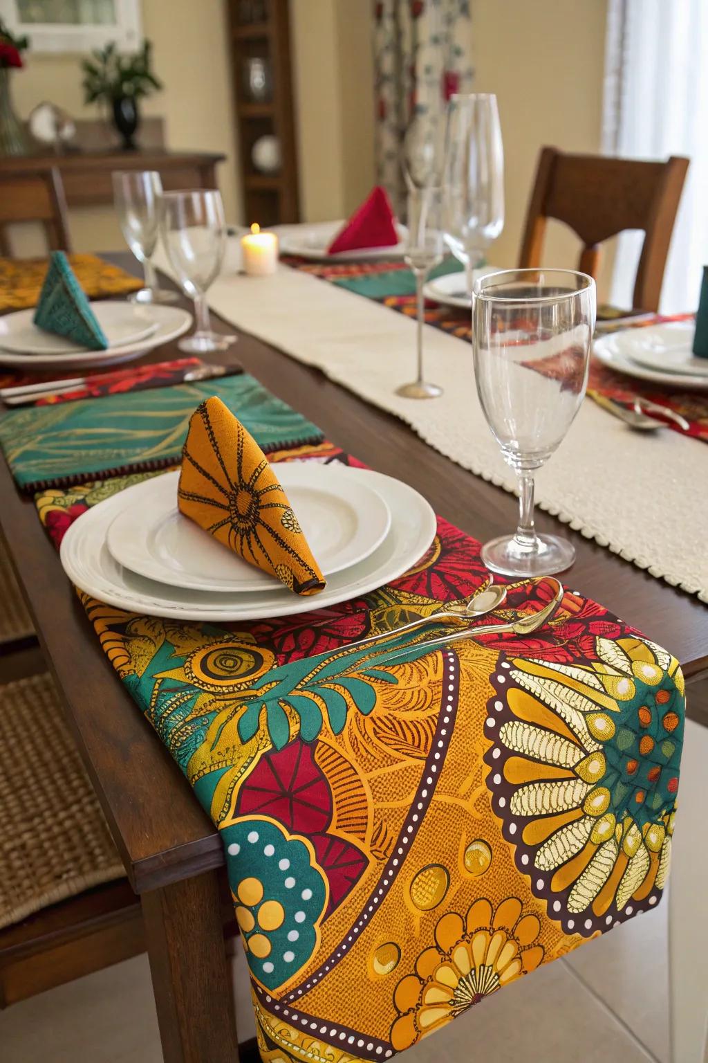 African-inspired tableware creates a powerful statement.