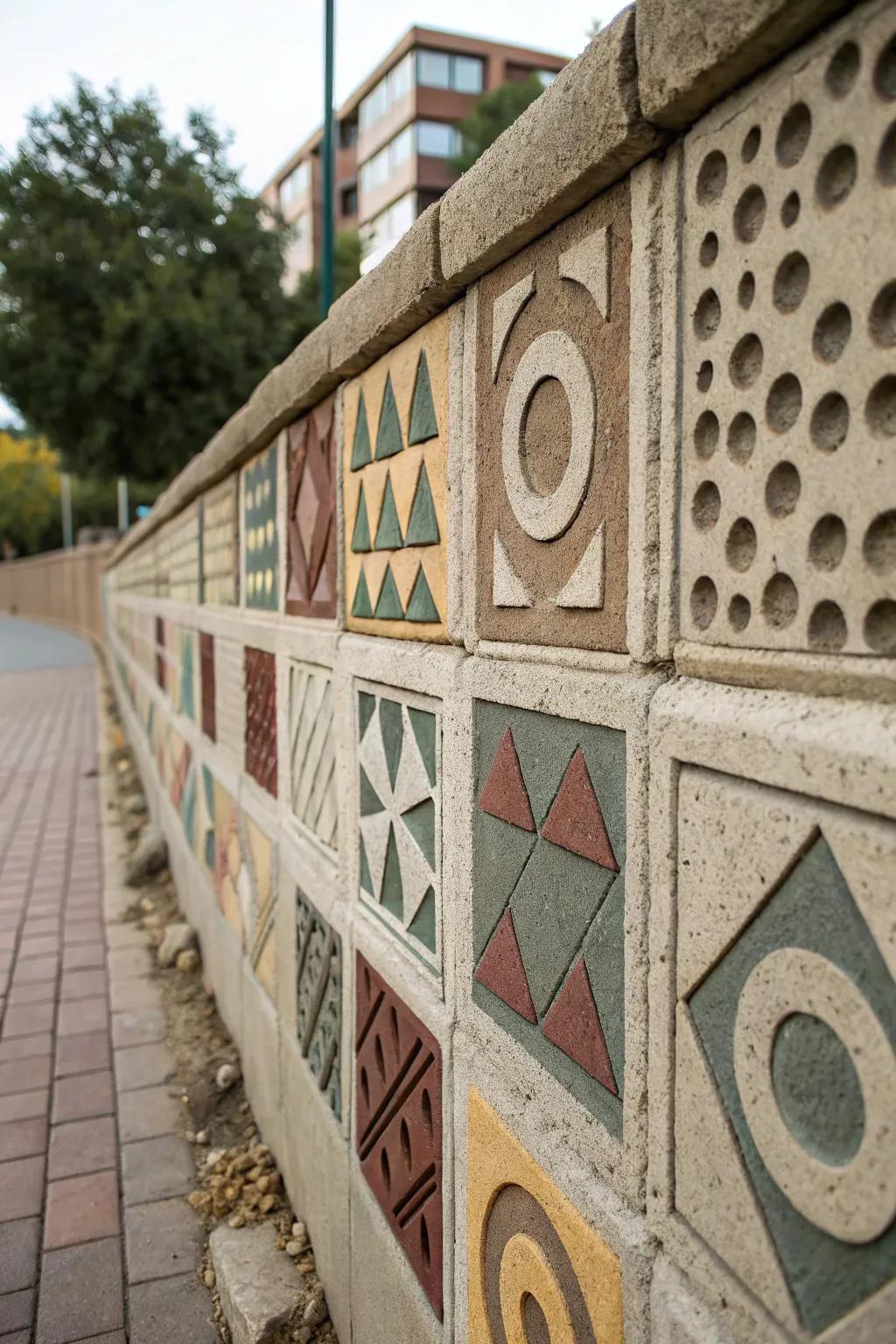 Alter your block facade with varied surfaces.