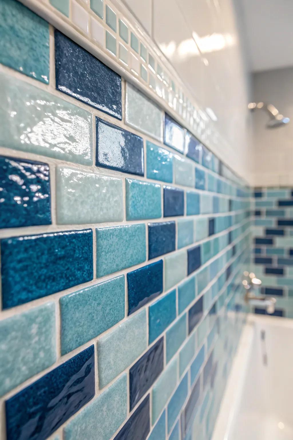 Your bathroom design gains depth and intrigue from textured ceramic.