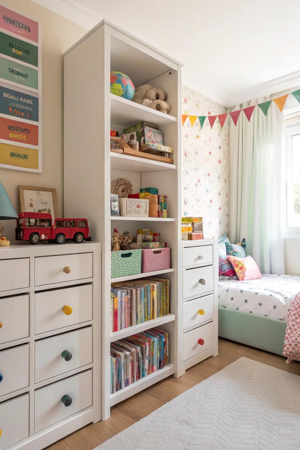 Clever storage tactics ensure shared quarters are well-organized and clutter-free.