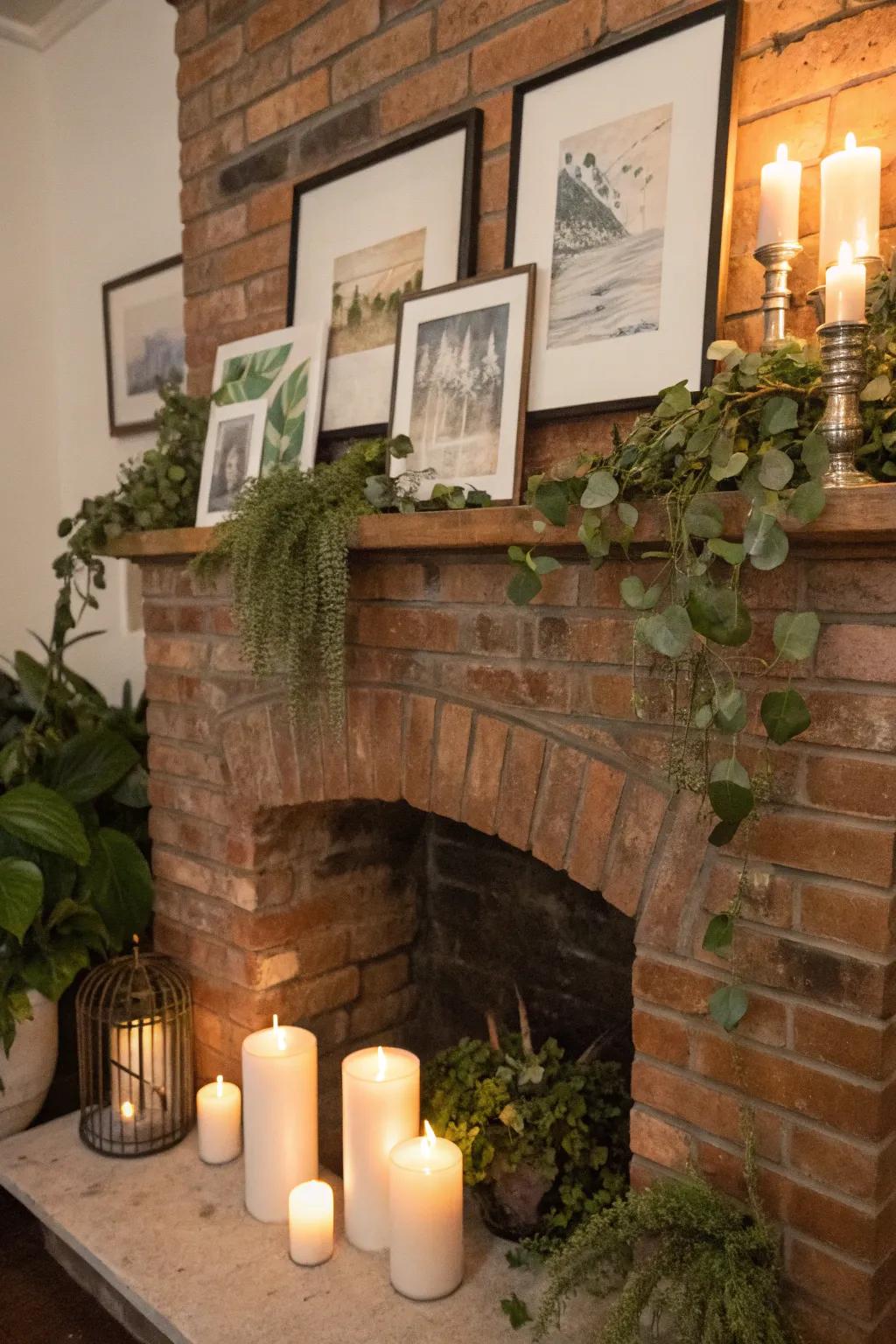 Charming accents breathe vibrancy and character into your fireplace.