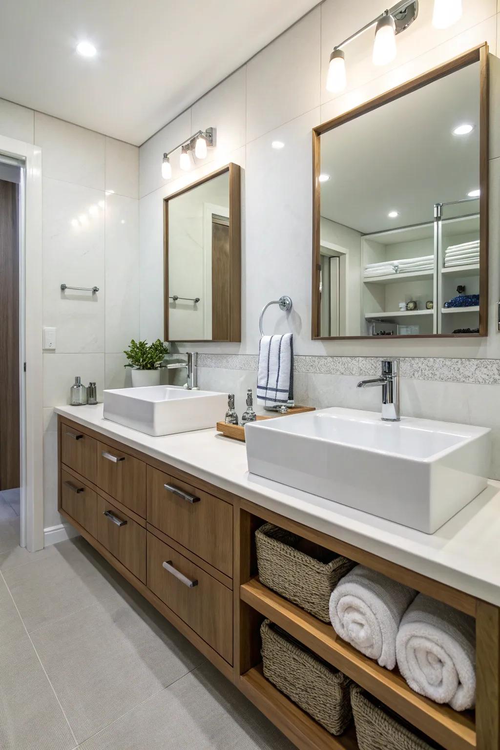 Economical modern fixtures can dramatically alter your bathroom's appearance.
